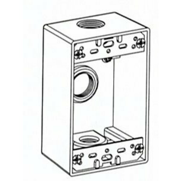 Orbit Electrical Box, 18.3 cu in, Mounting Box, 1 Gang, Die Cast Aluminum, Rectangular HV421586207